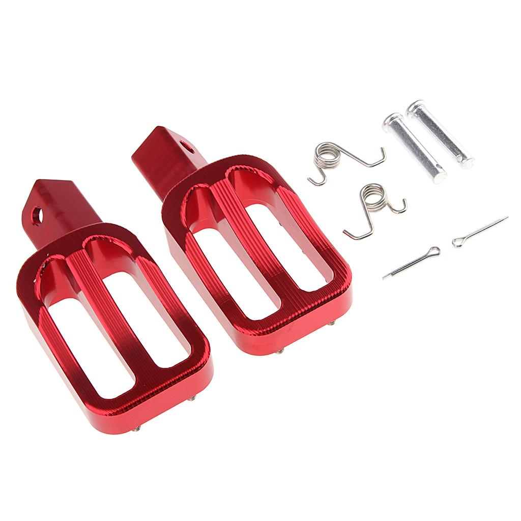 2pcs CNC Racing Footpegs Foot Pegs for Pit Bike XR50 CRF50 XR SDG SSR Red