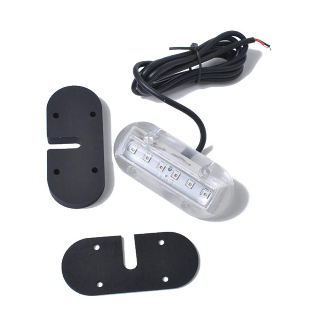 12V  Waterproof 6 LED Marine Boat Underwater Blue Light Surface Mount