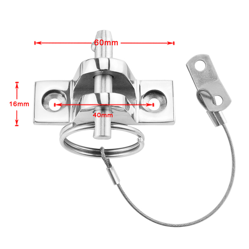 Stainless Steel Boat Bimini Top Fitting for Quick Release Pin and lanyard 