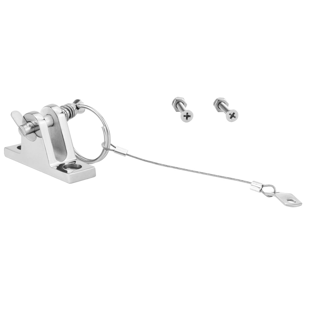 Stainless Steel Boat Bimini Top Fitting Quick Release Pin and Lanyard Set