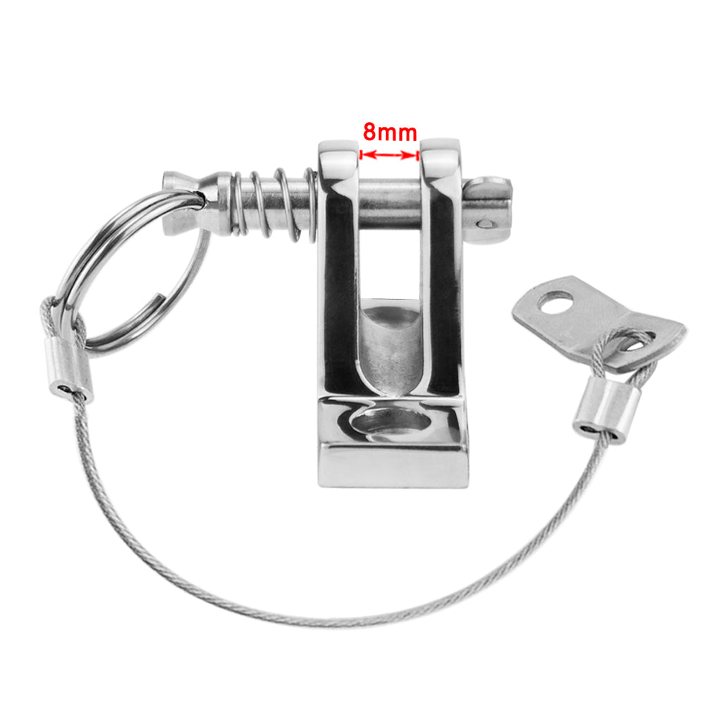 Stainless Steel Boat Bimini Top Fitting Quick Release Pin and Lanyard Set
