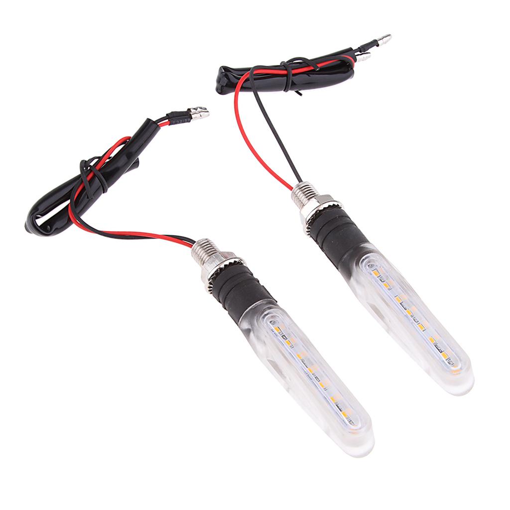 Motorcycle Double Side Dual Color LED Turn Signal Indicator Lights Blinker