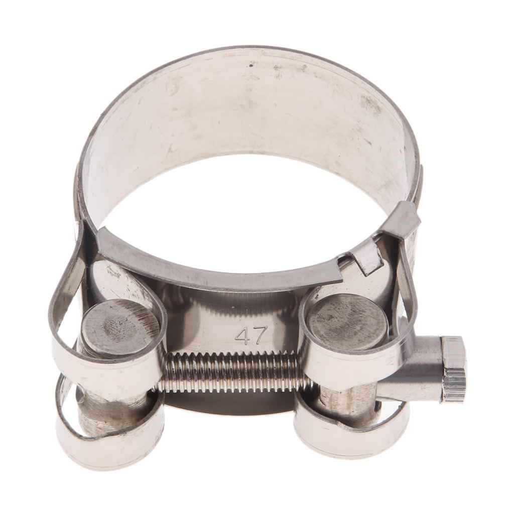 Motorbike Exhaust Clamp Clip Stainless Steel Muffler Silencer Clamps 44-47mm