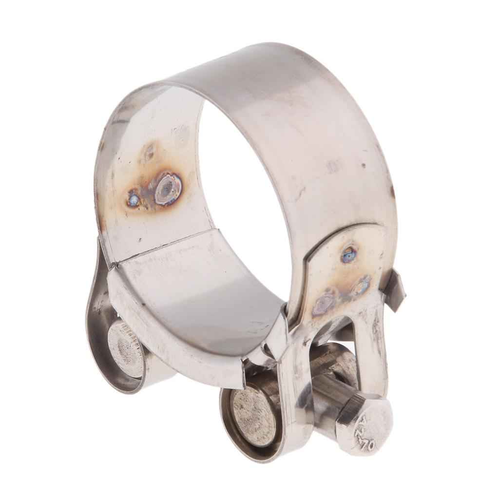 Motorbike Exhaust Clamp Clip Stainless Steel Muffler Silencer Clamps 44-47mm