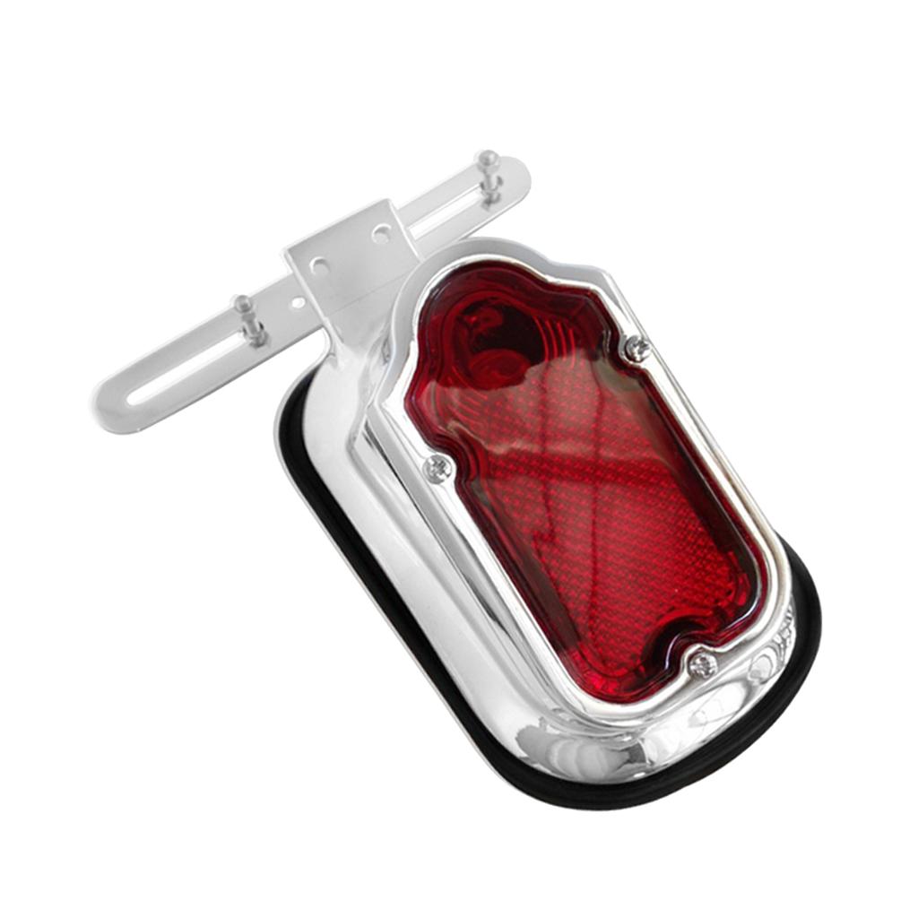 Plastic Motorcycle Chrome Tombstone Style Tail Lamp Assembly for Harley