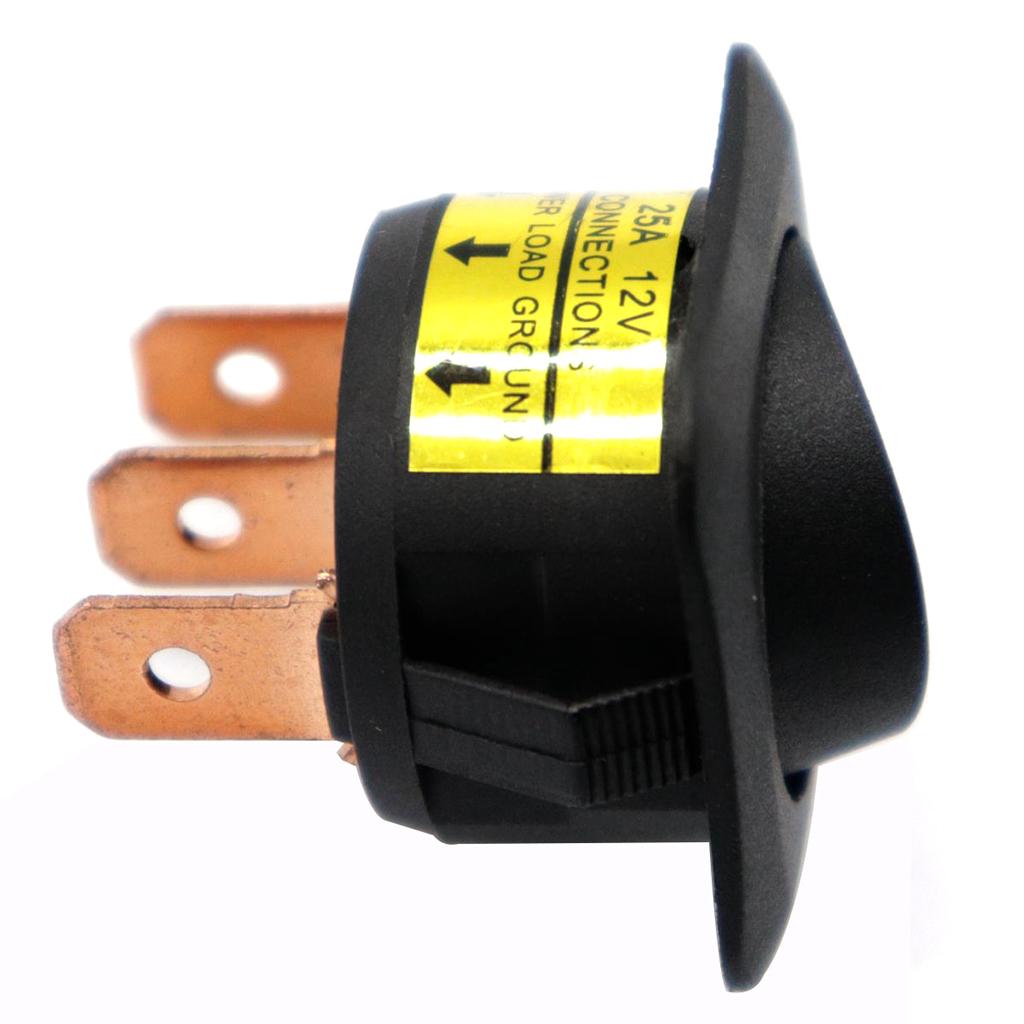Car Boat Marine Round Dot LED Light Rocker Toggle Switch 12V 25A Blue
