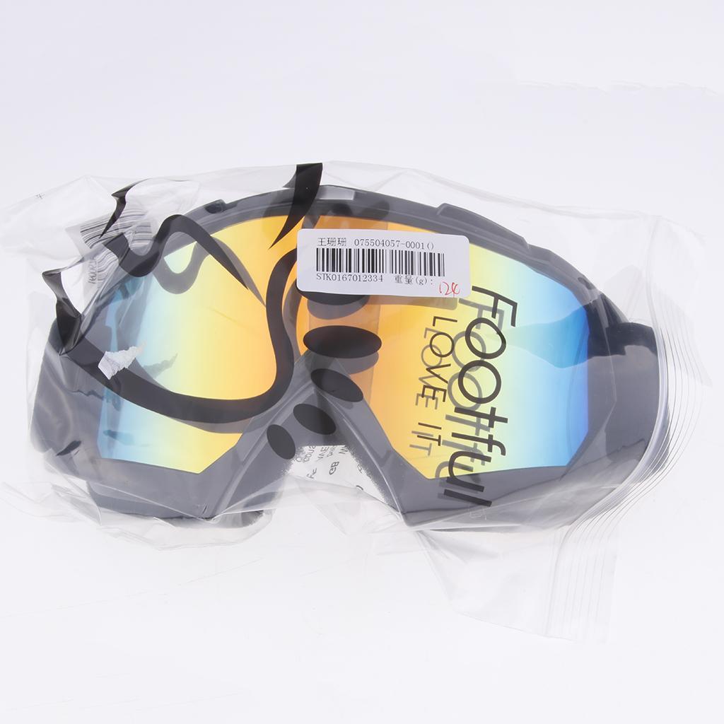 Outdoors Snowmobile Snowboard Goggles UV Protector Eyewear Colorful Len
