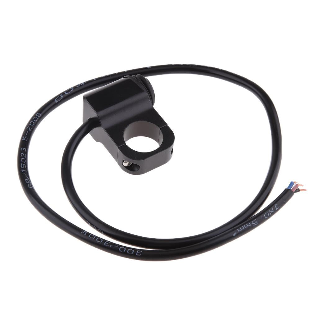 Waterproof 22mm 7/8 Motorcycle Handlebar Headlight ON/OFF/ON Switch Black"