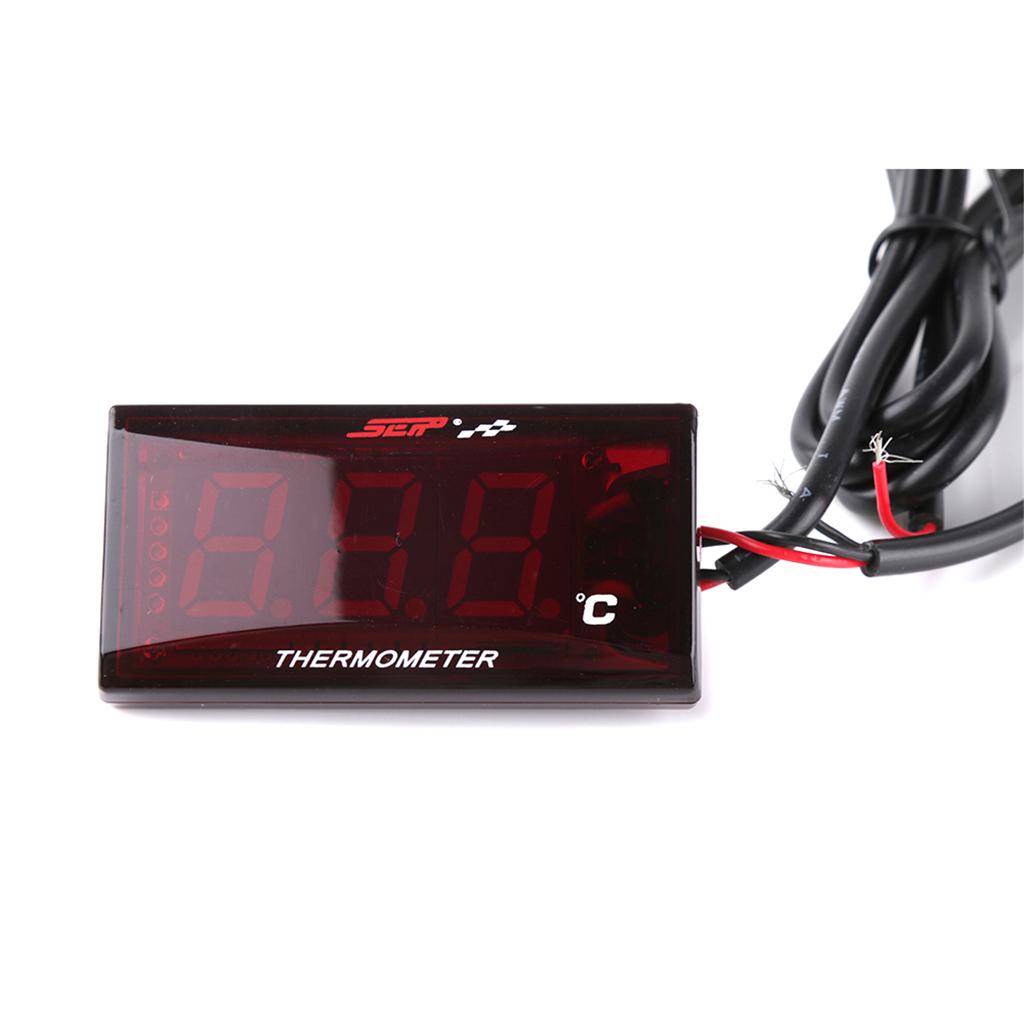 Universal Motorcycle LED Digital Display Thermometer Water Temp Gauge Meter Red