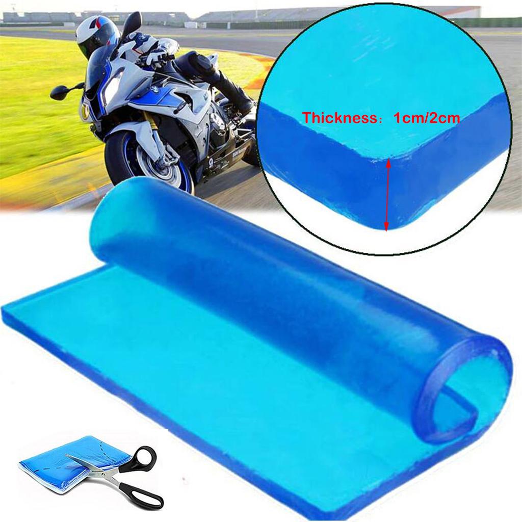 Motorcycle Seat Gel Pad Blue Shock Absorption Mats Cushion Seating 25x25x2cm