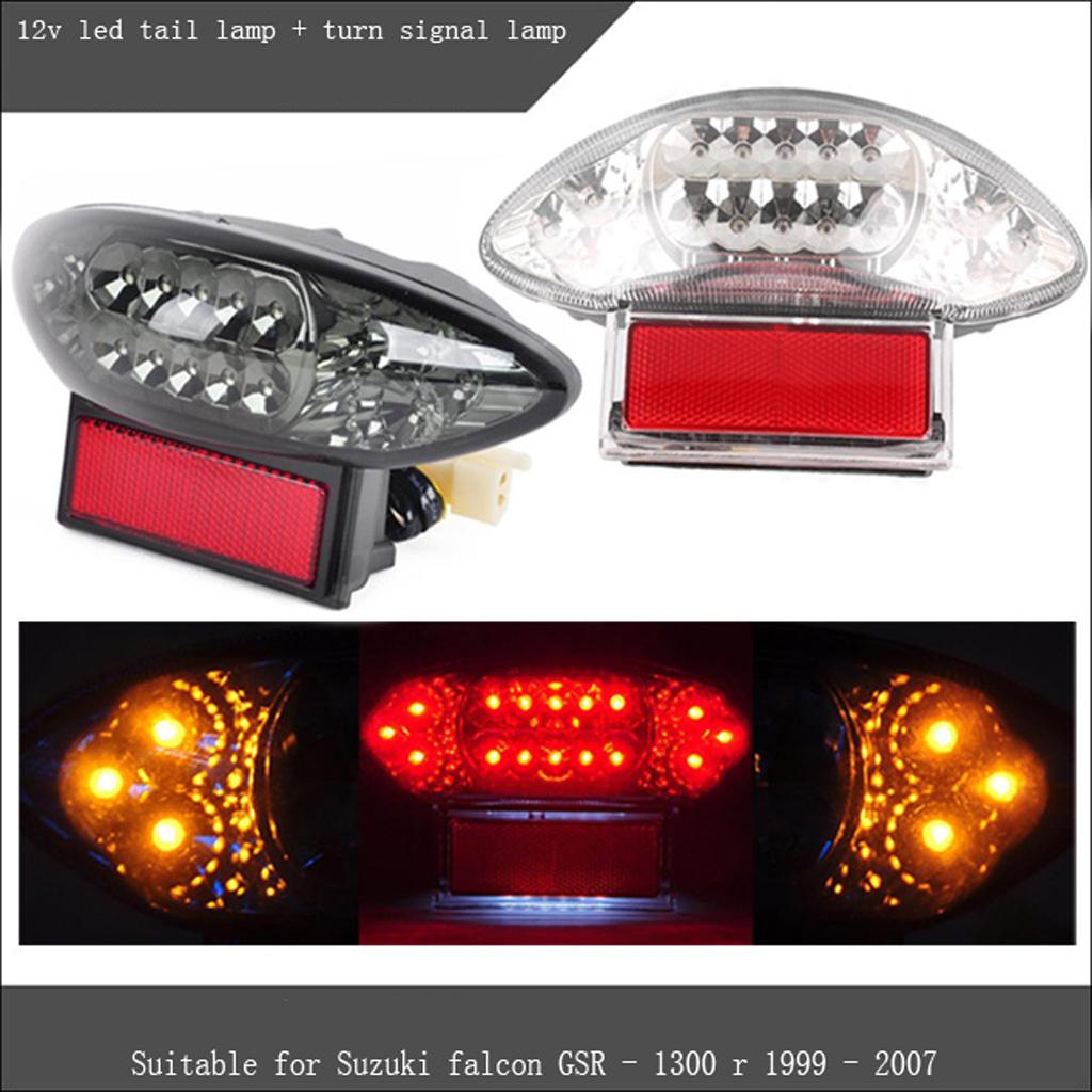 Motorcycle LED Tail Light Turn Signal for for Suzuki GSR-1300R 99-07 Clear