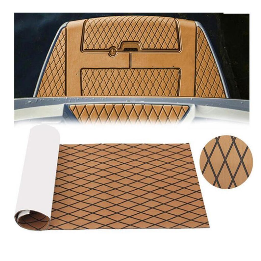 Boat Flooring Mat Faux Teak Decking Yacht Sheet Pad Cross Dark Grey