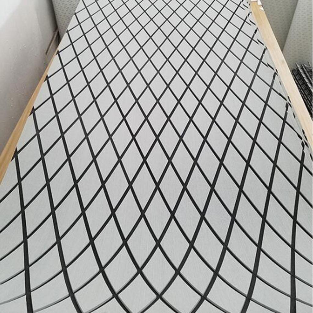 Boat Flooring Mat Faux Teak Decking Yacht Sheet Pad Cross Dark Grey