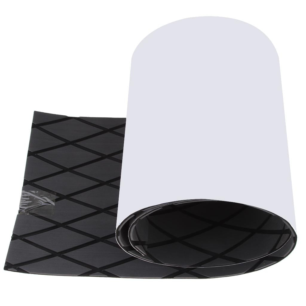 Boat Flooring Mat Faux Teak Decking Yacht Sheet Pad  Dark Grey+Black