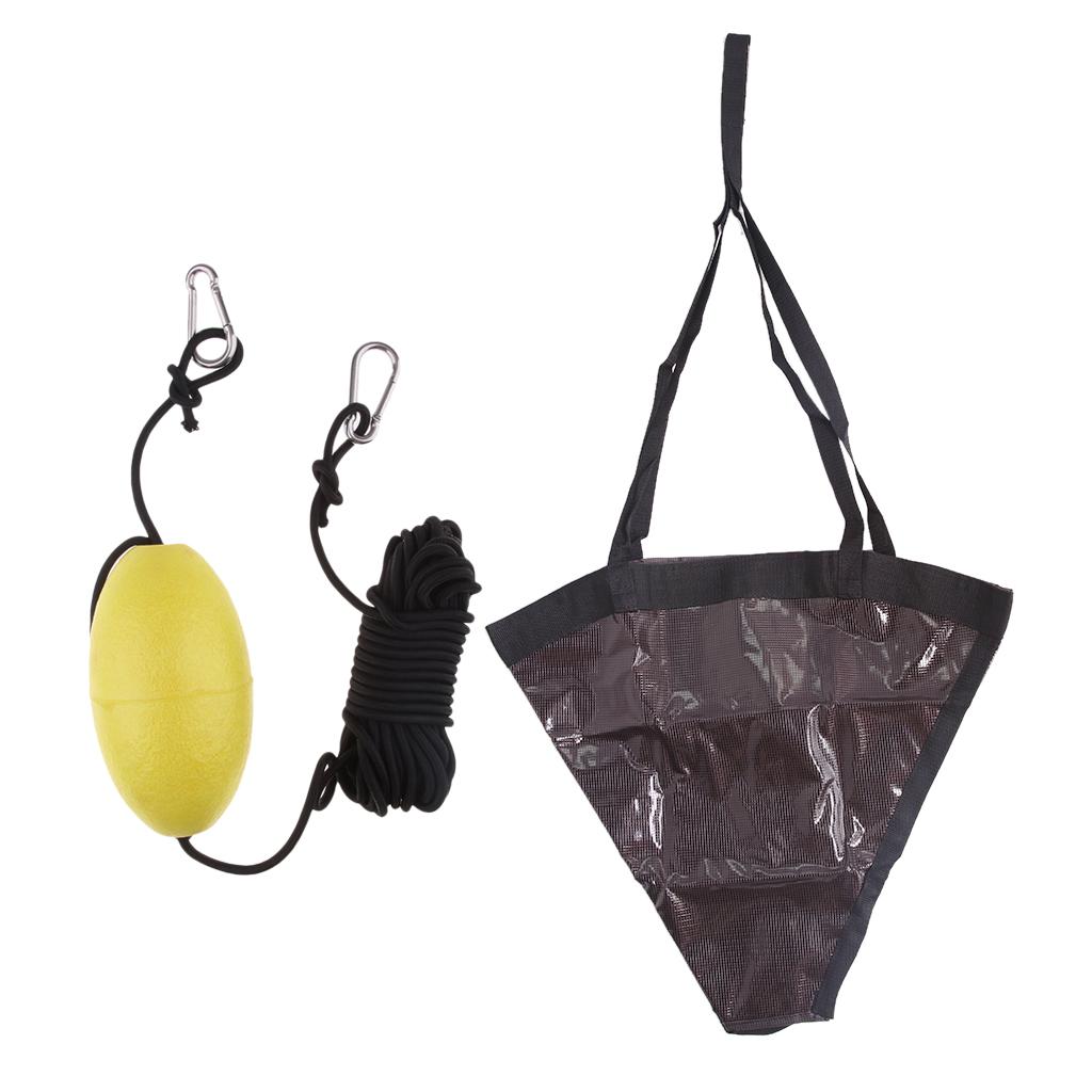 53'' Drift Sock Sea Anchor Drogue with Kayak Tow Rope Line Buoy Ball Float