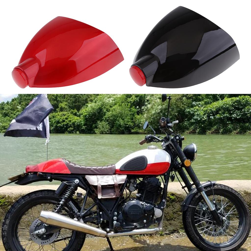 Motorcycle Rear Seat Cowl Cover for LED Light for Cafe Racer Black