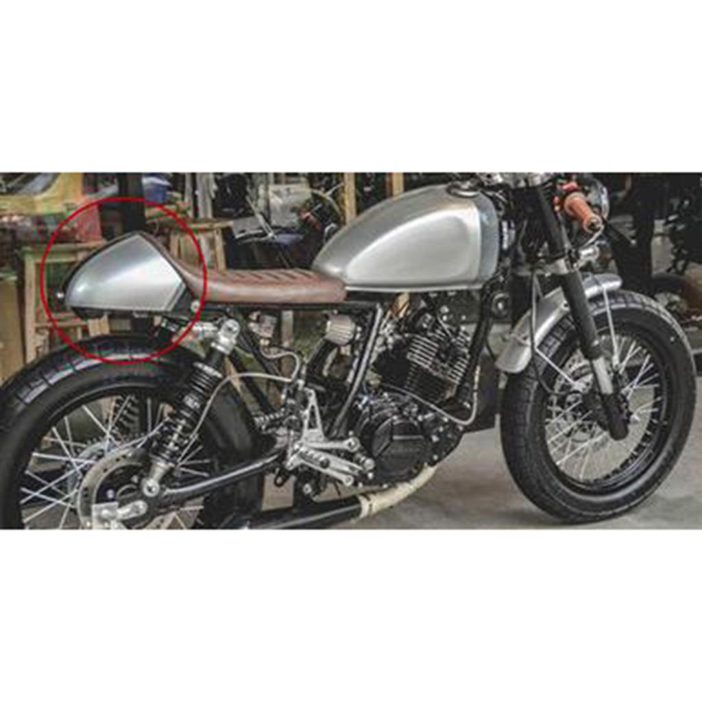 Universal Motorcycle ABS Rear Seat Cowl Cover for Cafe Racer Blue