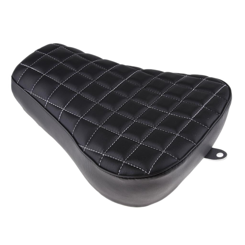 White Stitching Front Driver Solo Seat Cushion For Harley XL Sportster 48