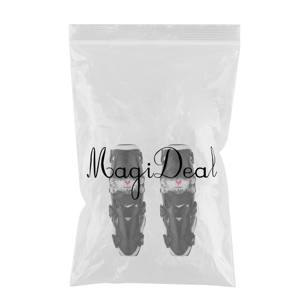 Pair Motorcycle Motocross Body Protective Gear Knee Shin Guard Pad White