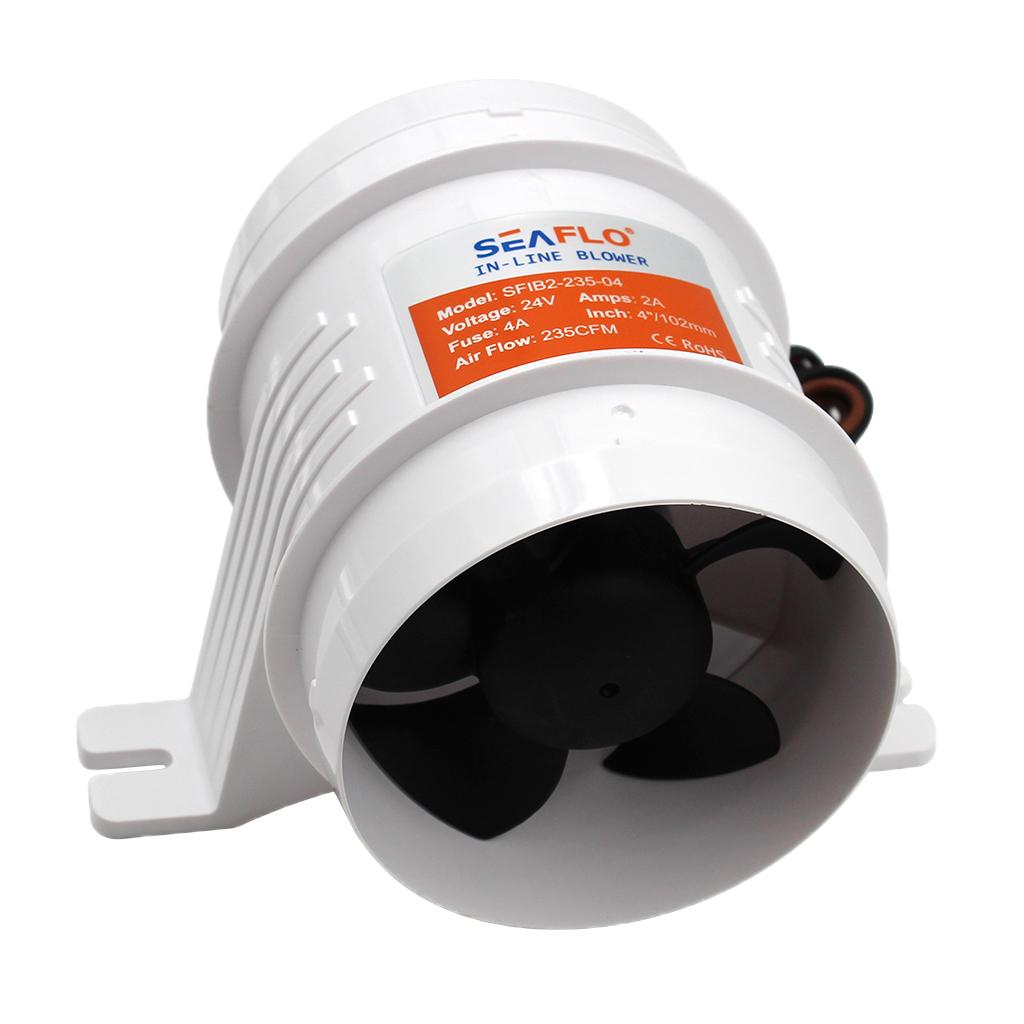 Seaflo 4 24V 235CFM In-Line Bilge Air Blower Marine Boat Ventilation Fan"