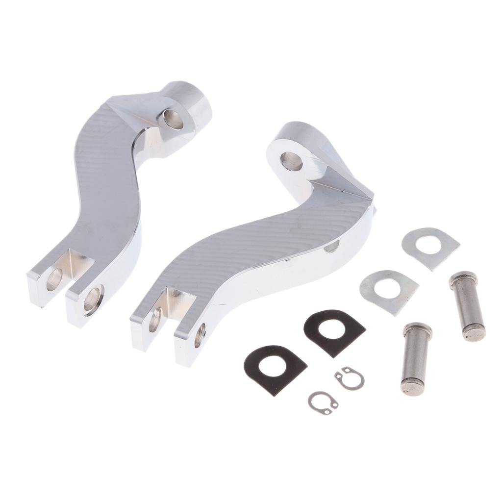 Chrome Passenger Rear Foot Peg Pedal Mount Bracket Kit for Harley 93-16