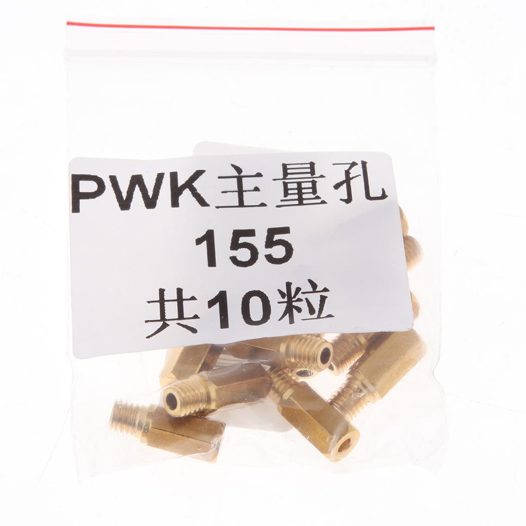 10Pcs Carburetor Carb Hex Main Jets 155 for PWK   FCR KOSO KOK