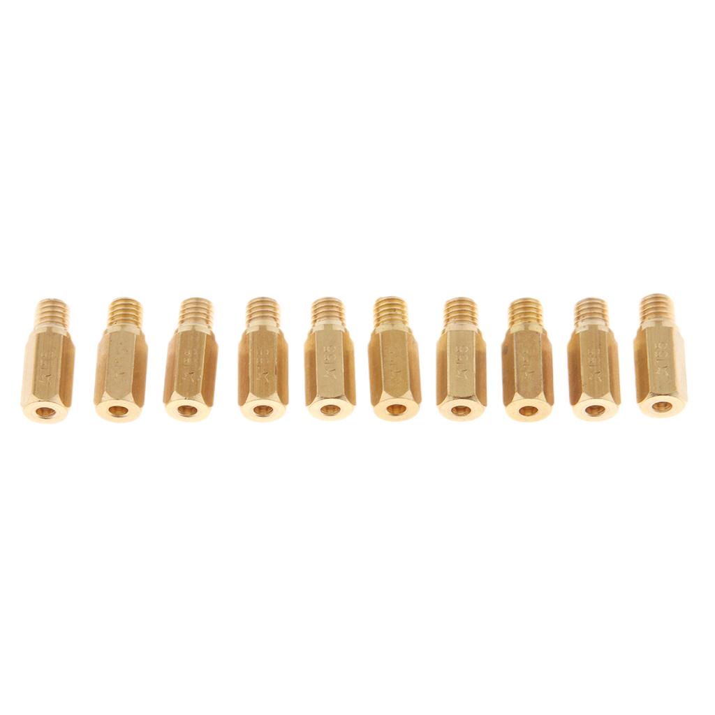 10Pcs Carburetor Carb Hex Main Jets 155 for PWK   FCR KOSO KOK