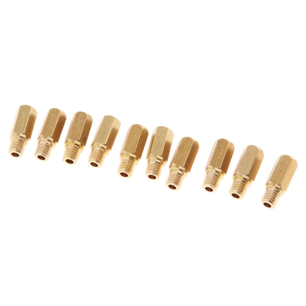 10Pcs Carburetor Carb Hex Main Jets 155 for PWK   FCR KOSO KOK
