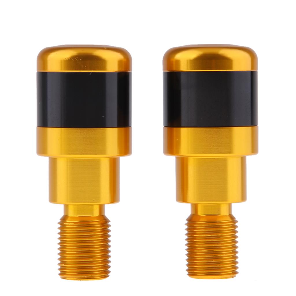 CNC Handlebar Grip End Plugs Cap Slider for Yamaha MT-07 MT-09 MT-10 MT-125 Gold