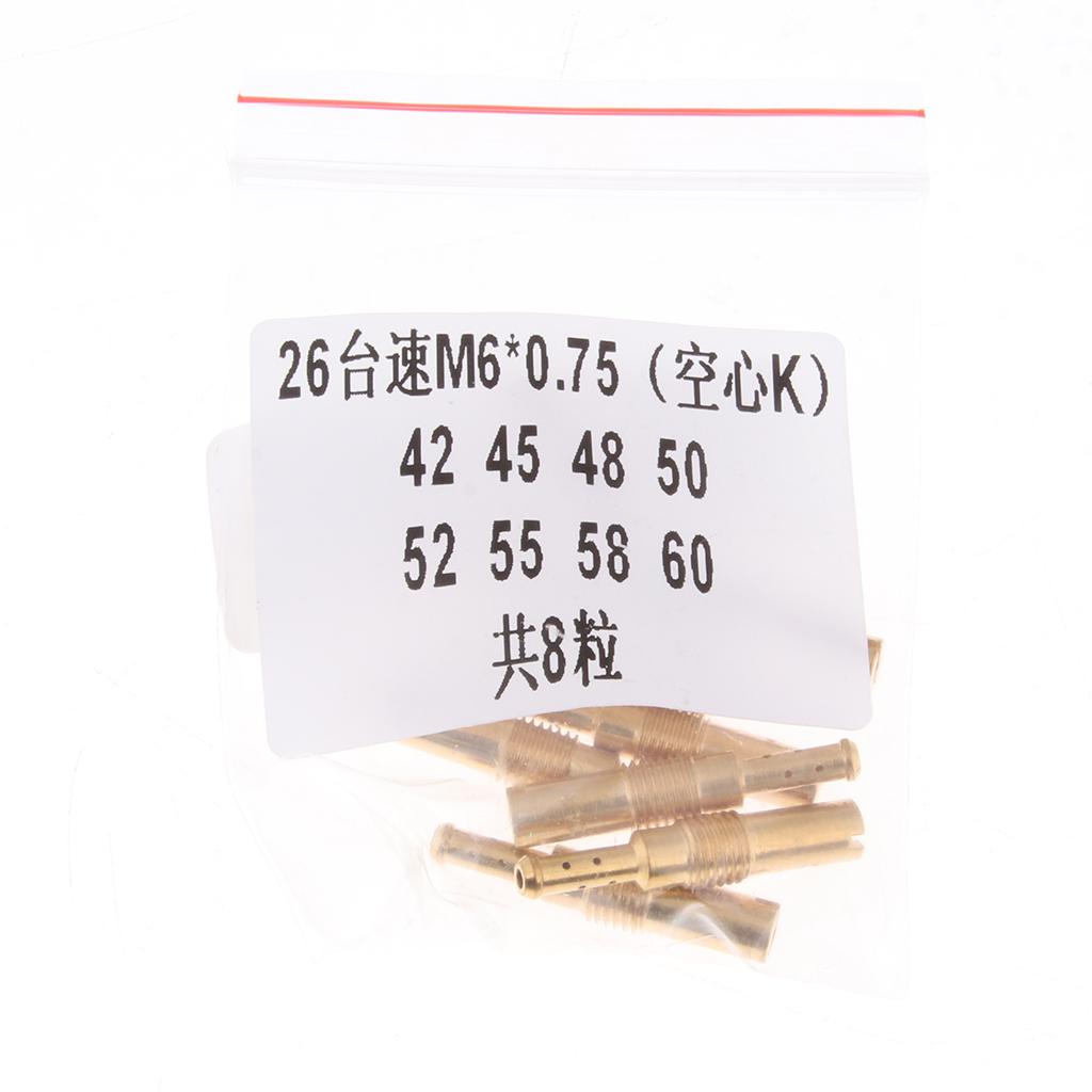 8x Carburetor Slow Pilot Jet 42 45 48 50 52 55 For Keihin OKO KOSO PWK CVK