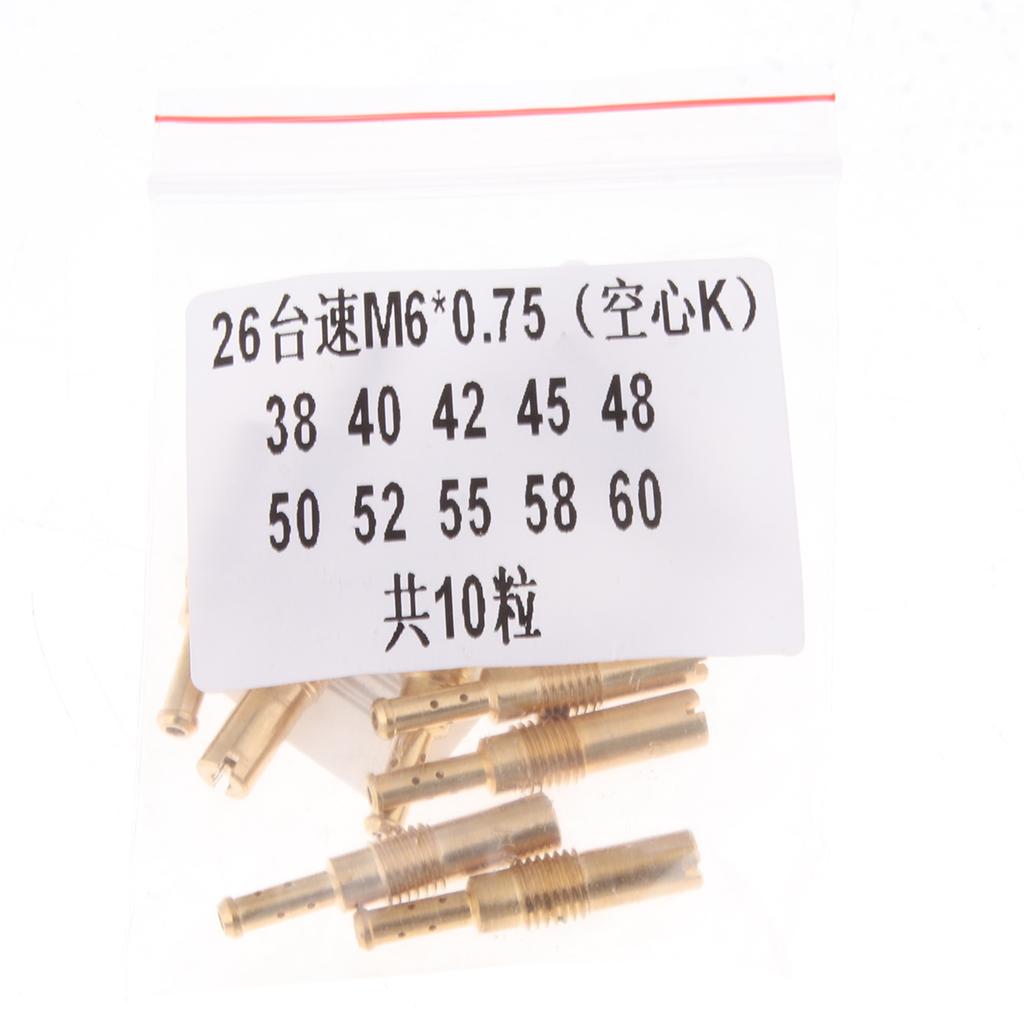 10pcs Slow/Pilot Jet for PWK Keihin OKO CVK 38 40 42 45 48 50 52 55 58 60