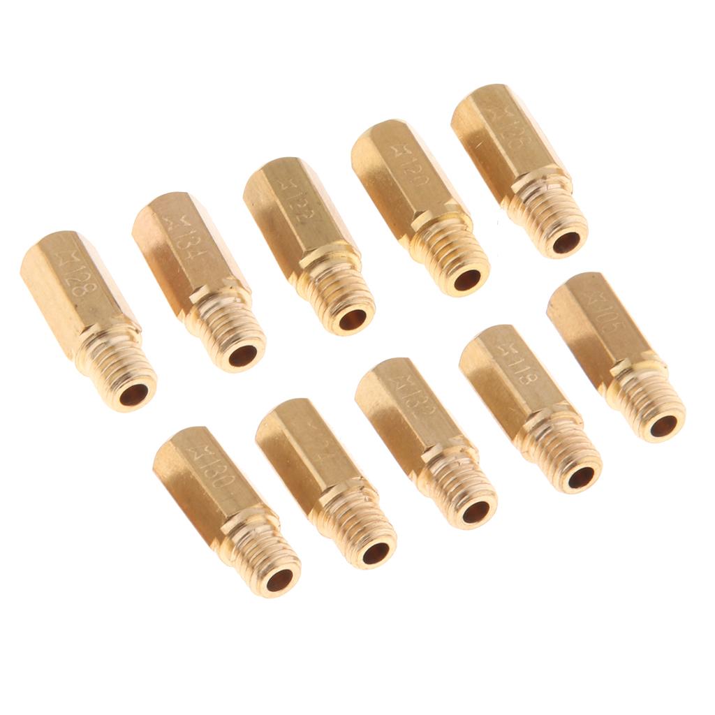 10x Carburetor Main Jet 105 118 120 122 124 Kit for   OKO CVK KOSO PWK