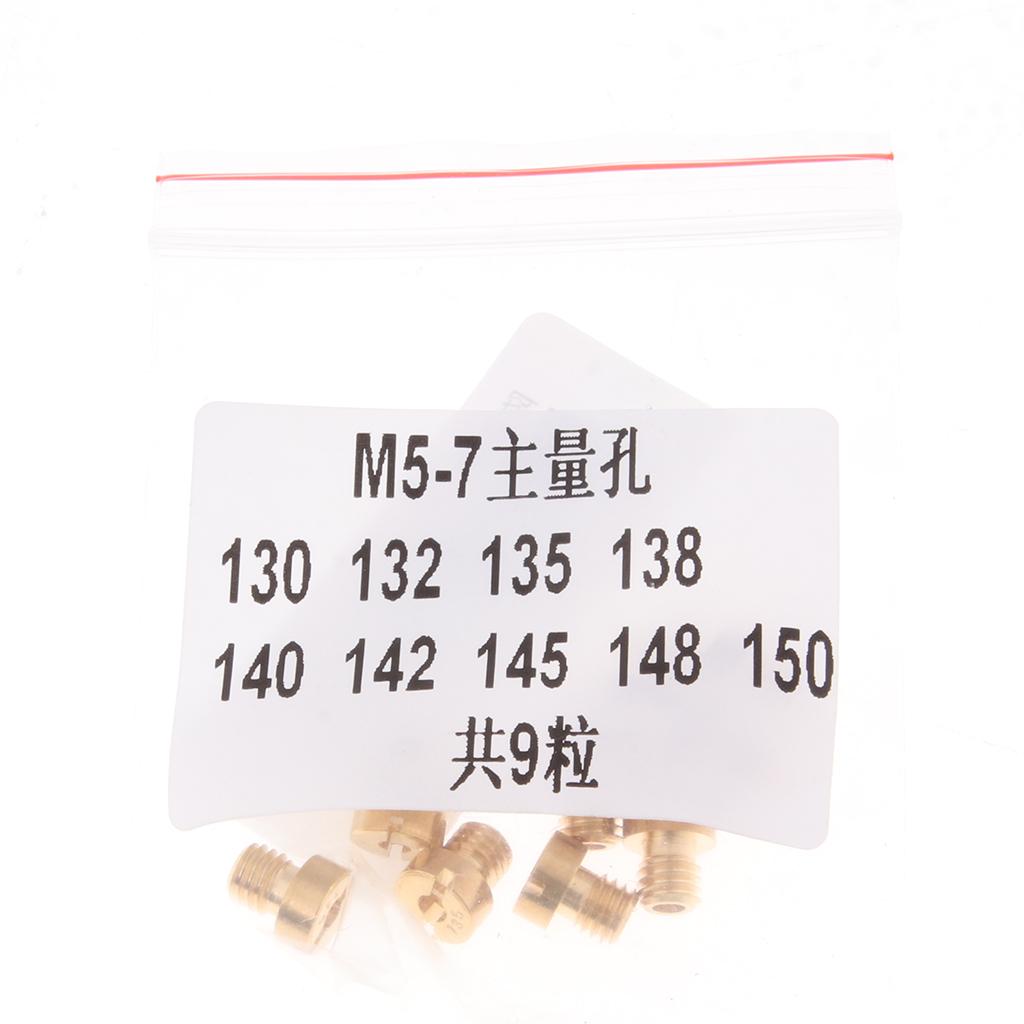 Carburetor Main Jet Kit 130 132 135 138 140 142 145 148 150 Injector Nozzles
