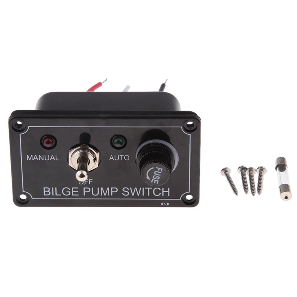 Bilge Pump Switch 3-Way Toggle Switch ON-OFF-ON Manual / Off / Auto 12V