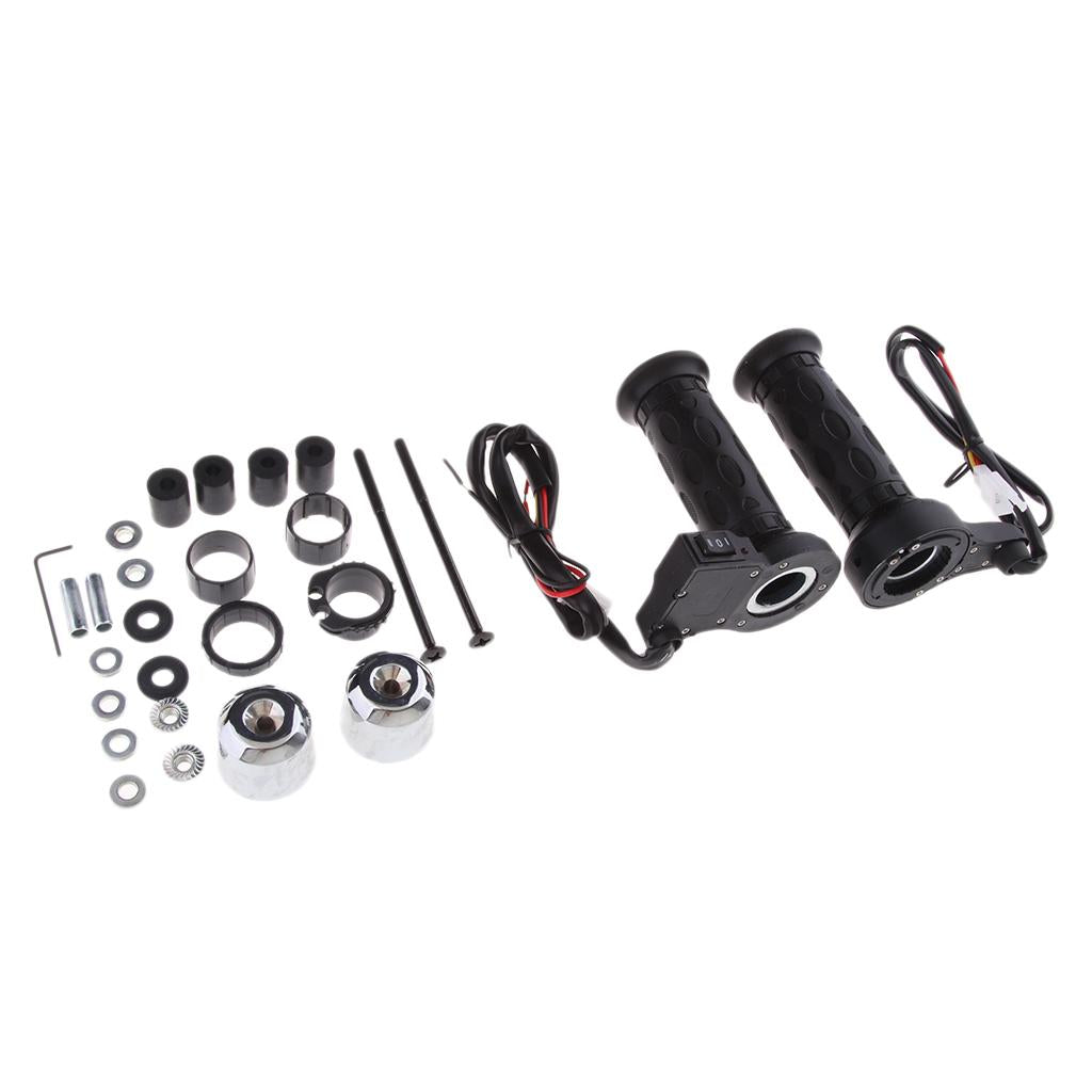 12V Electric 7/8" Handlebars Warmer Heated Grips for Motorcycle Type 3