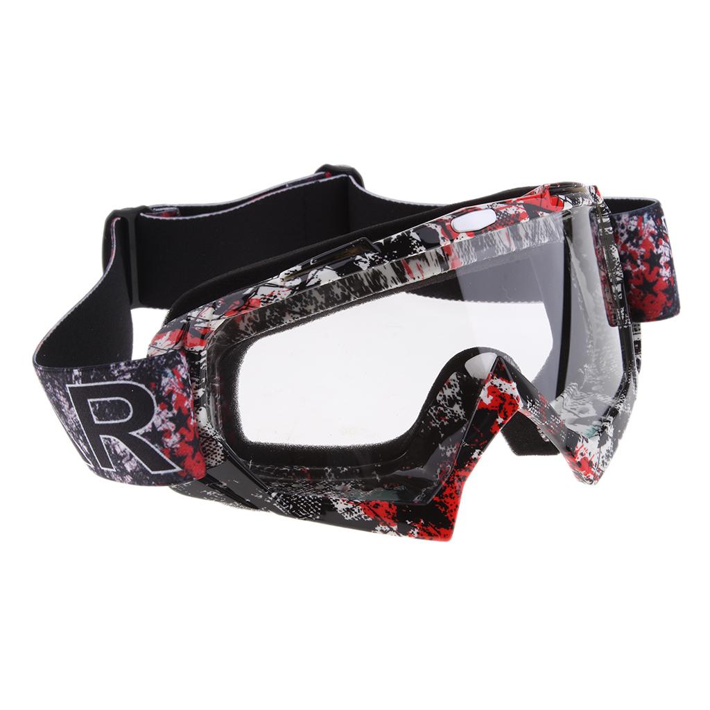 Racing Motocross Snowmobile Snowboard Goggles UV Protector Eyewear Clear