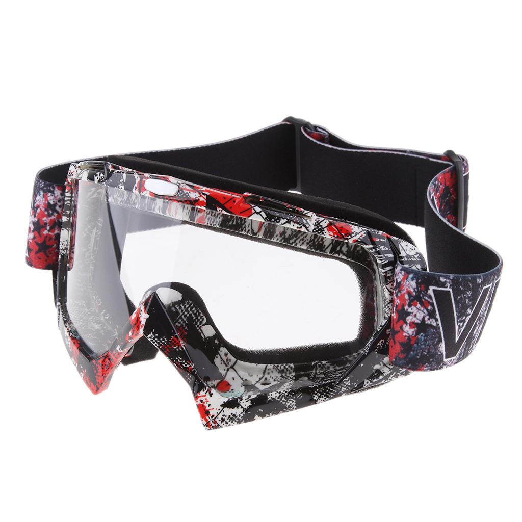 Racing Motocross Snowmobile Snowboard Goggles UV Protector Eyewear Clear