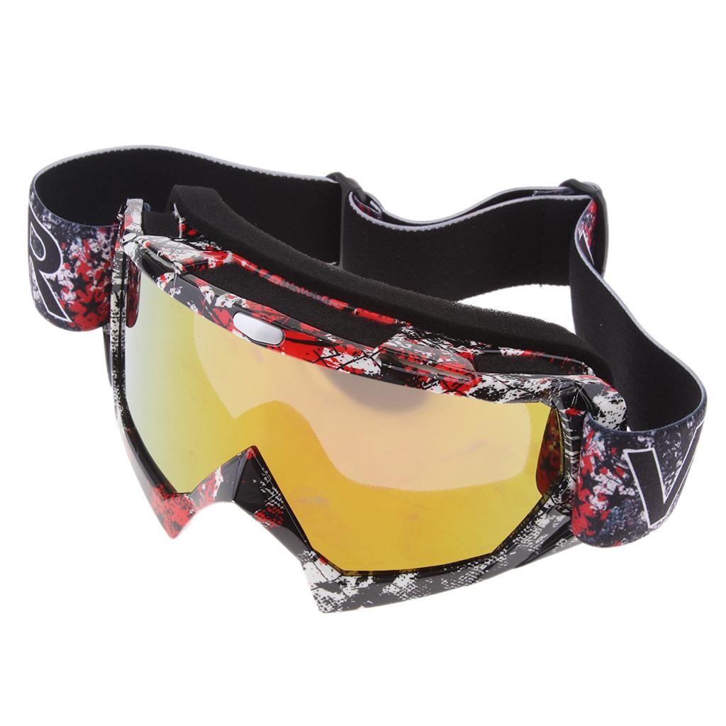 Racing Motocross Snowmobile Snowboard Goggles UV Protector Eyewear Colorful