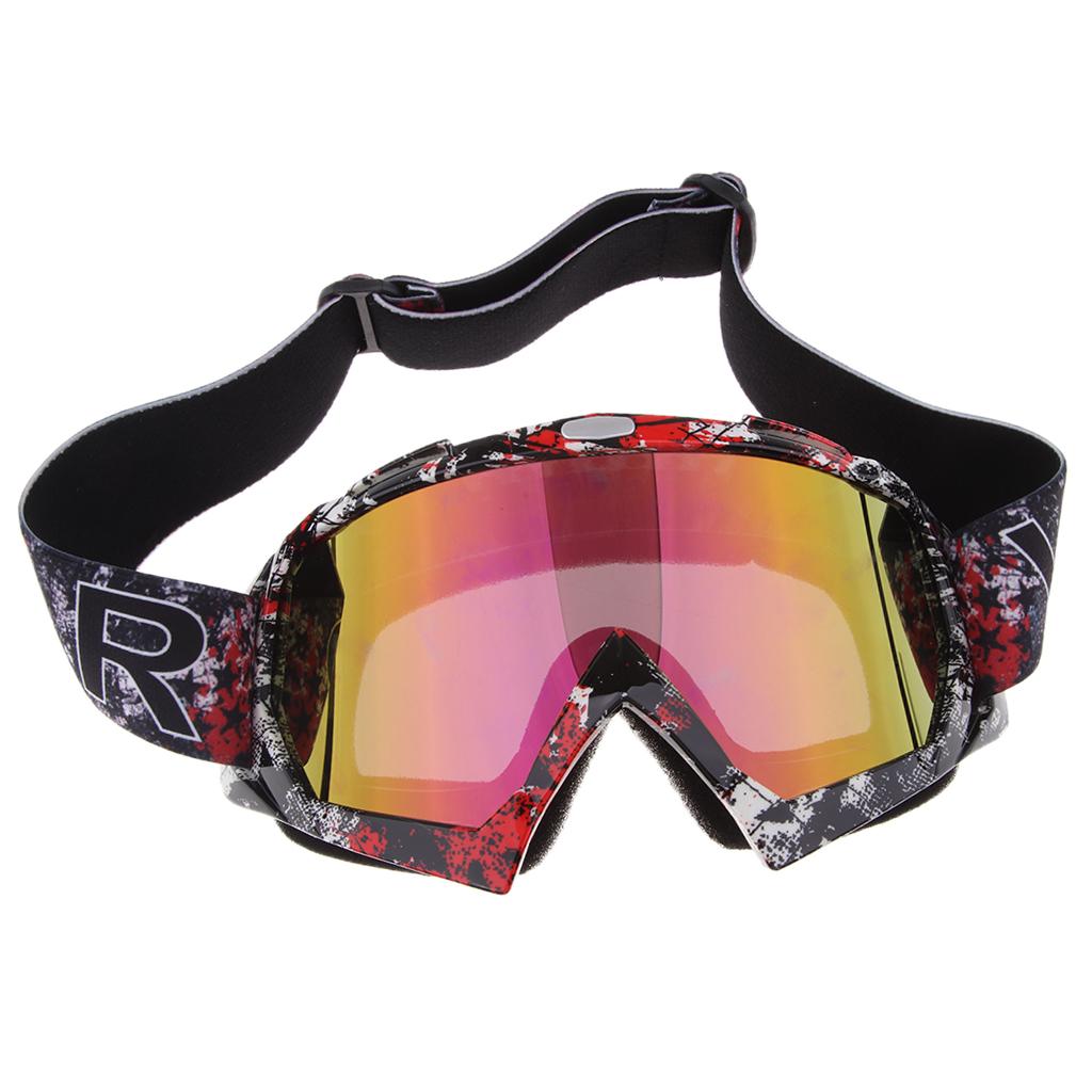 Racing Motocross Snowmobile Snowboard Goggles UV Protector Eyewear Colorful