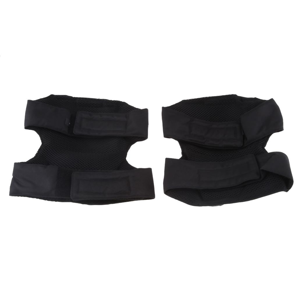1 Pair Windproof Motorcycle Knee Pads Protectors for Outdoor Riding Black