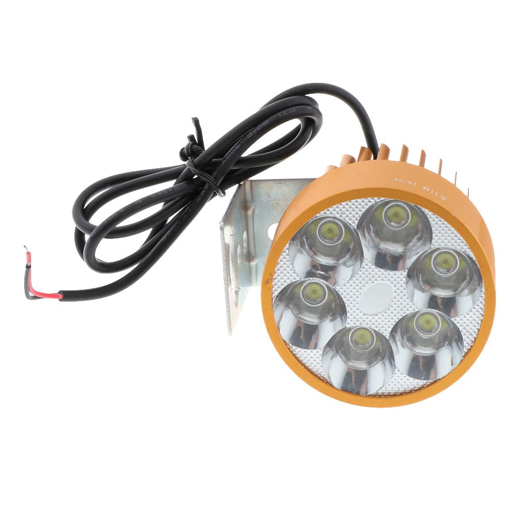 Motorcycle Work Light 12W LED Driving Light Spot Beam Round LED Fog Light