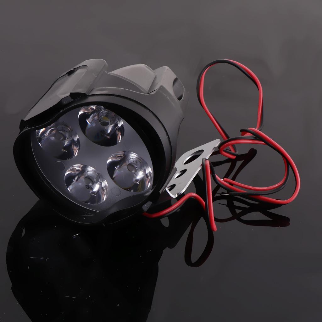 Universal Motorcycle E-Bike 12W LED Head Light Spot Light Round Fog Light
