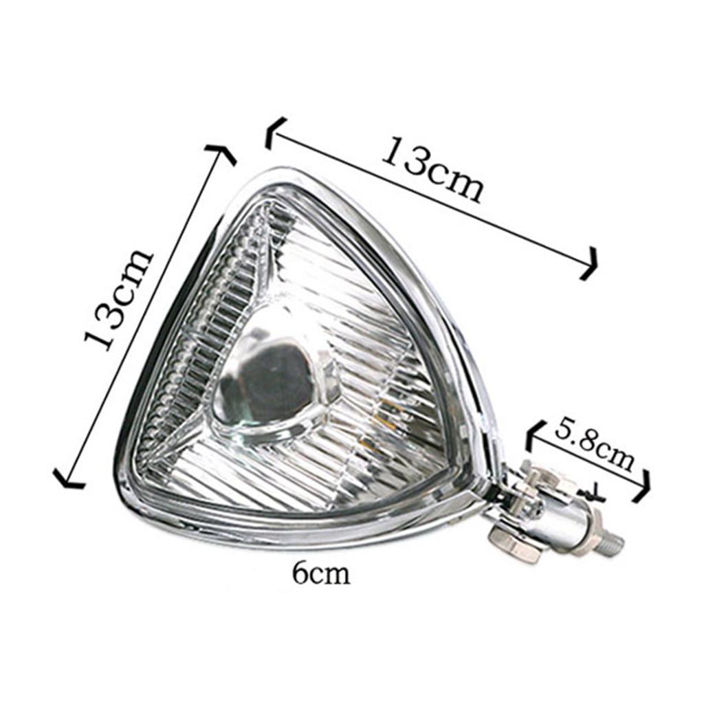 12V 55W Motorcycle Triangle Headlight Lamp for Harley Chopper Bobber Type 2