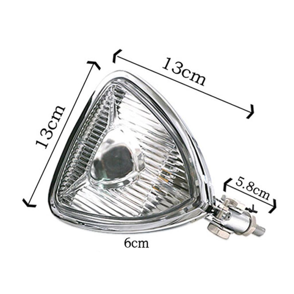 12V 55W Motorcycle Triangle Headlight Lamp for Harley Chopper Bobber Type 4