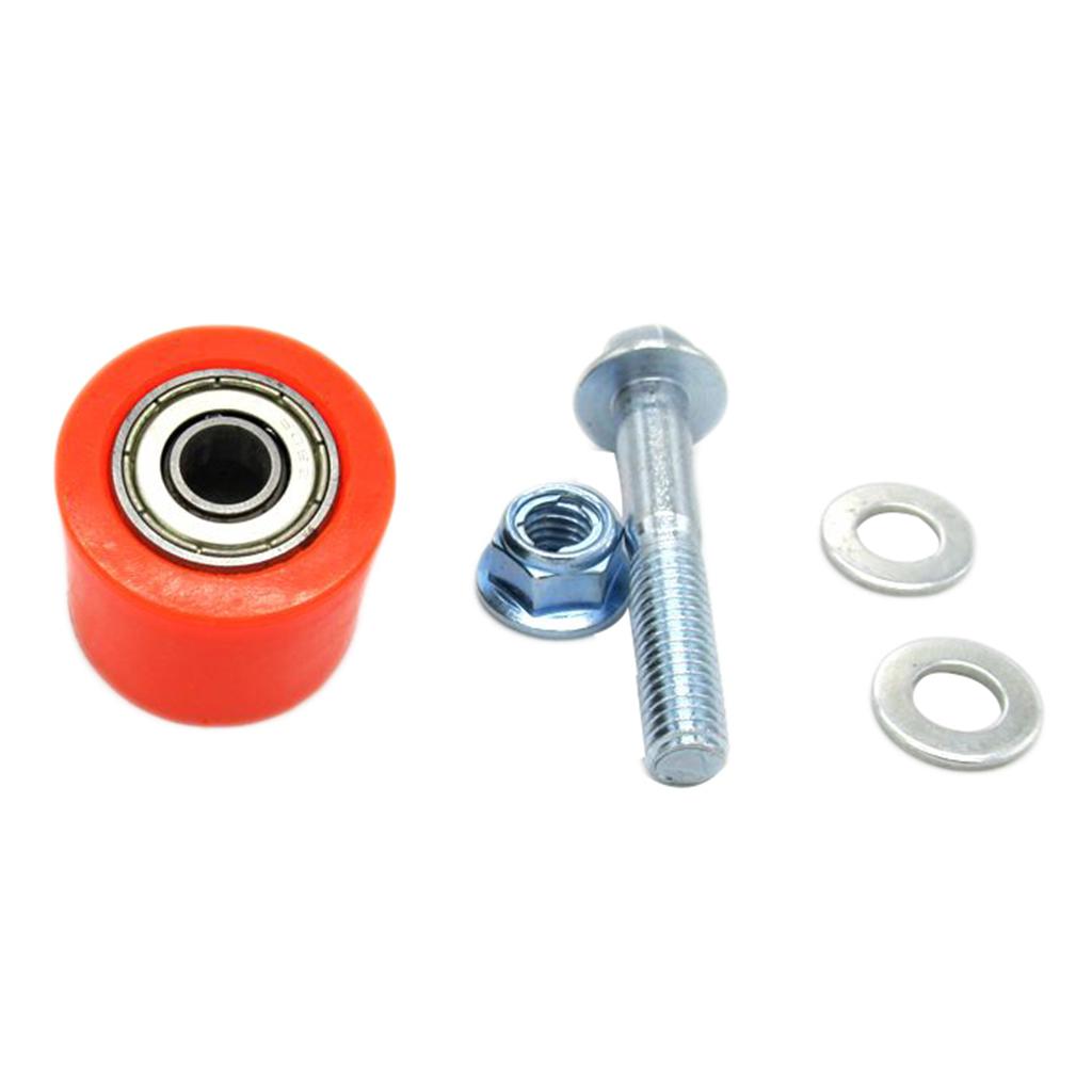 8mm Chain Roller Tensioner Pulley Wheel Guide for Yamaha YFZ 350 Orange