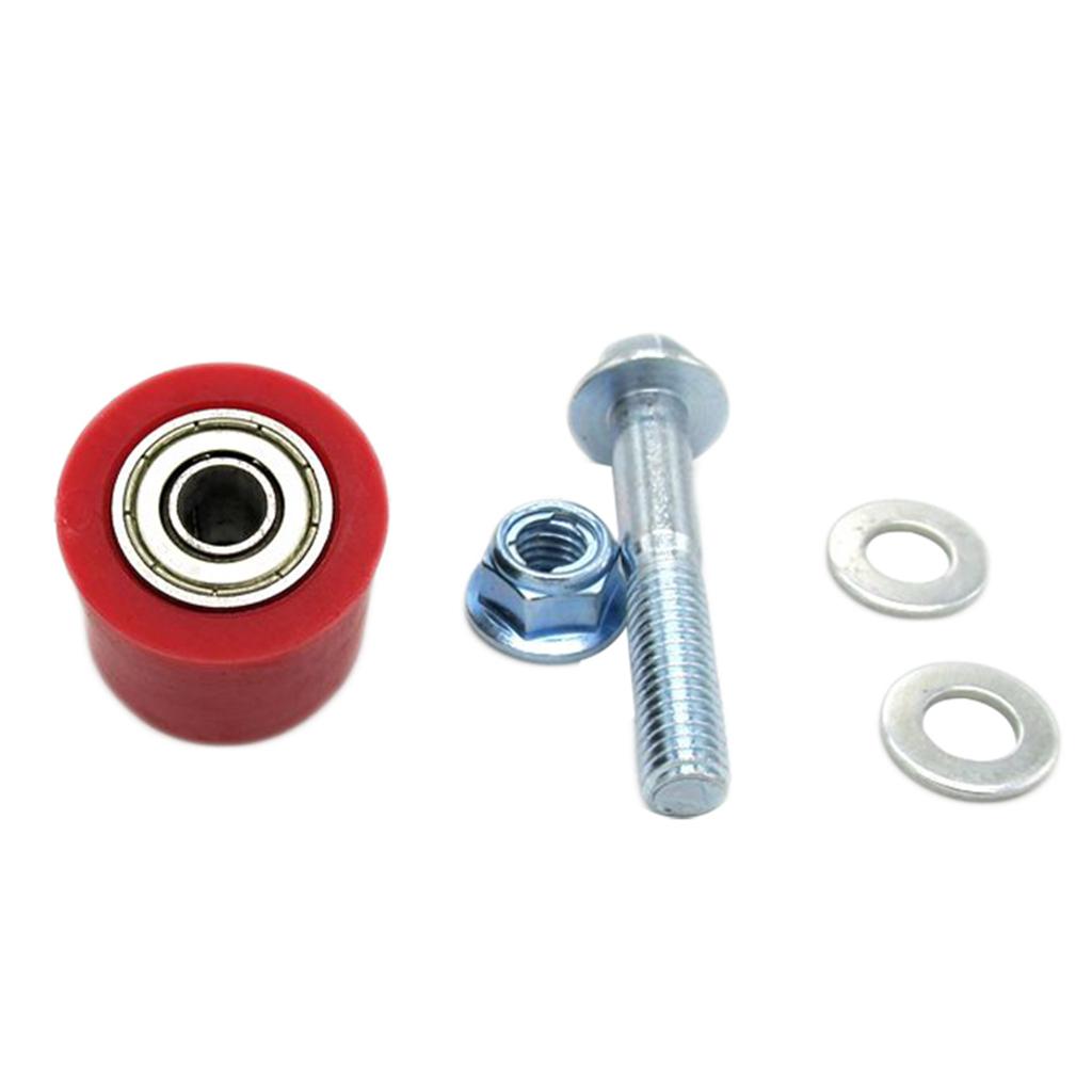 4xChain Roller Tensioner Pulley Wheel Guide for Yamaha YFZ350 Banshee Red