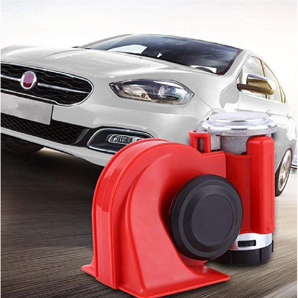 Compact Loud Snail Air Horn 12V 110dB For Motorcycle Car Truck Boat RV Red