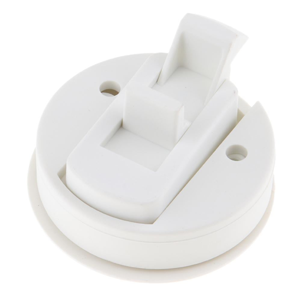 White Boat Car Locker Hatch Slam Latch 2.4 Round Marine Lock Flush Handle"