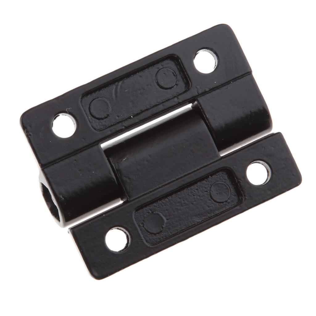 45 X 34mm 4 Countersunk Holes Adjustable Torque Position Control Hinge Black
