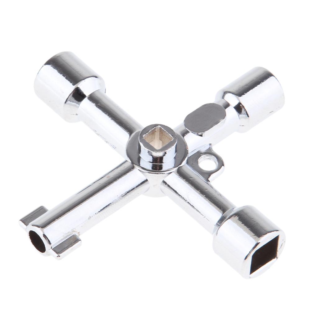 4-Way Multi-Functional Utilities Key for Electric Water Gas Meter Box